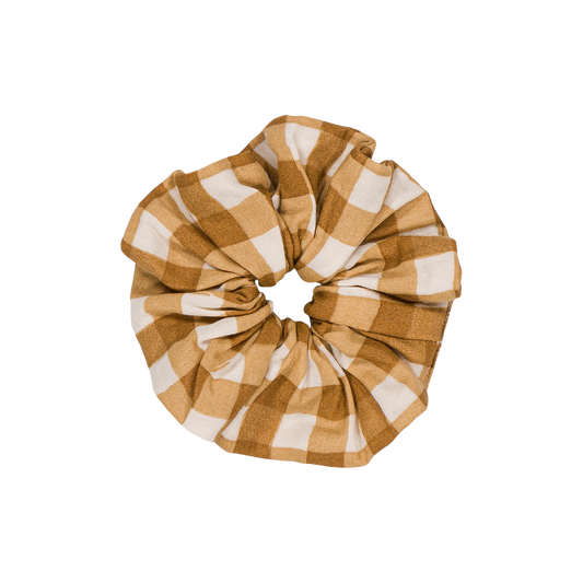 SCRUNCHIE CHOUCHOU - CARAMEL VICHY