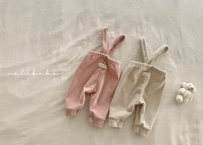 velour suspender pants