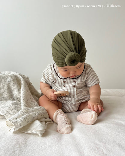 donut turban / khaki