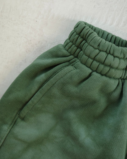 Organic French terry bottom - Grass Green Tie Dye [EARTH THE ARCHIVE] (26AW)