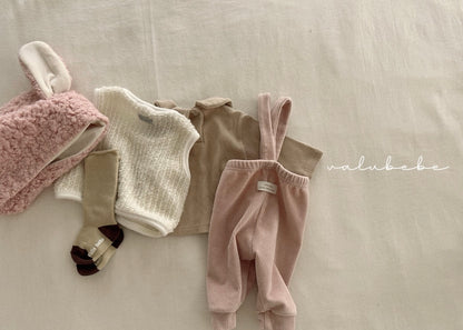 velour suspender pants