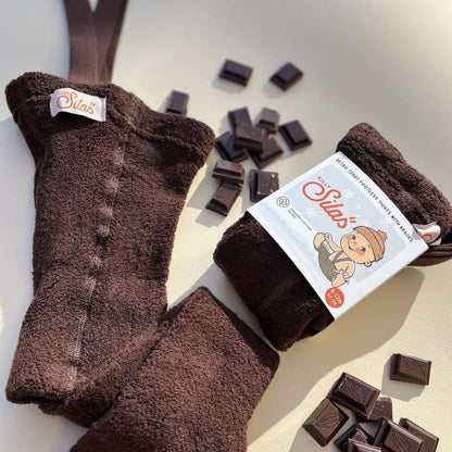 Retro Teddy Footless Tights With Braces - Chocolate Brown [SILLY Silas]