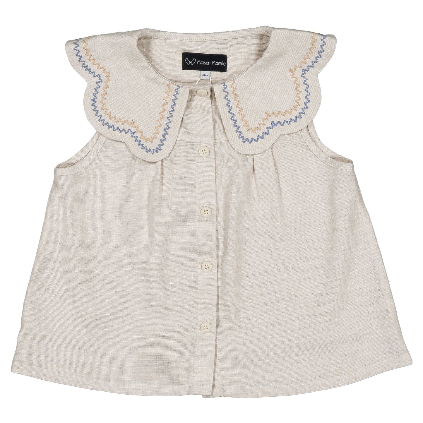 Blouse BAUME- double embrodery [Maison Marelle](25SS DROP2)