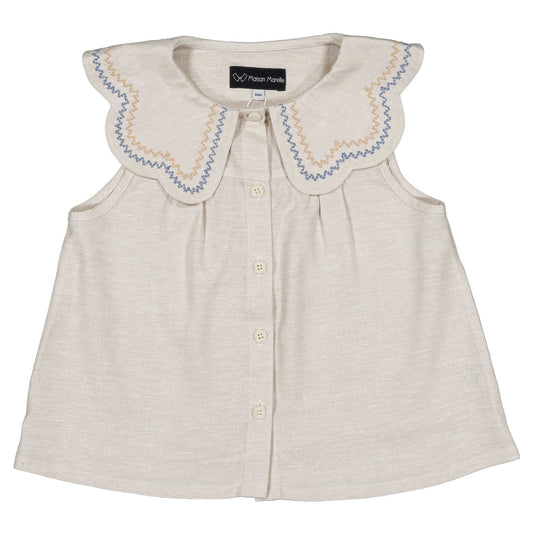 【オーダー会】 Blouse BAUME- double embrodery [Maison Marelle](25SS DROP2)