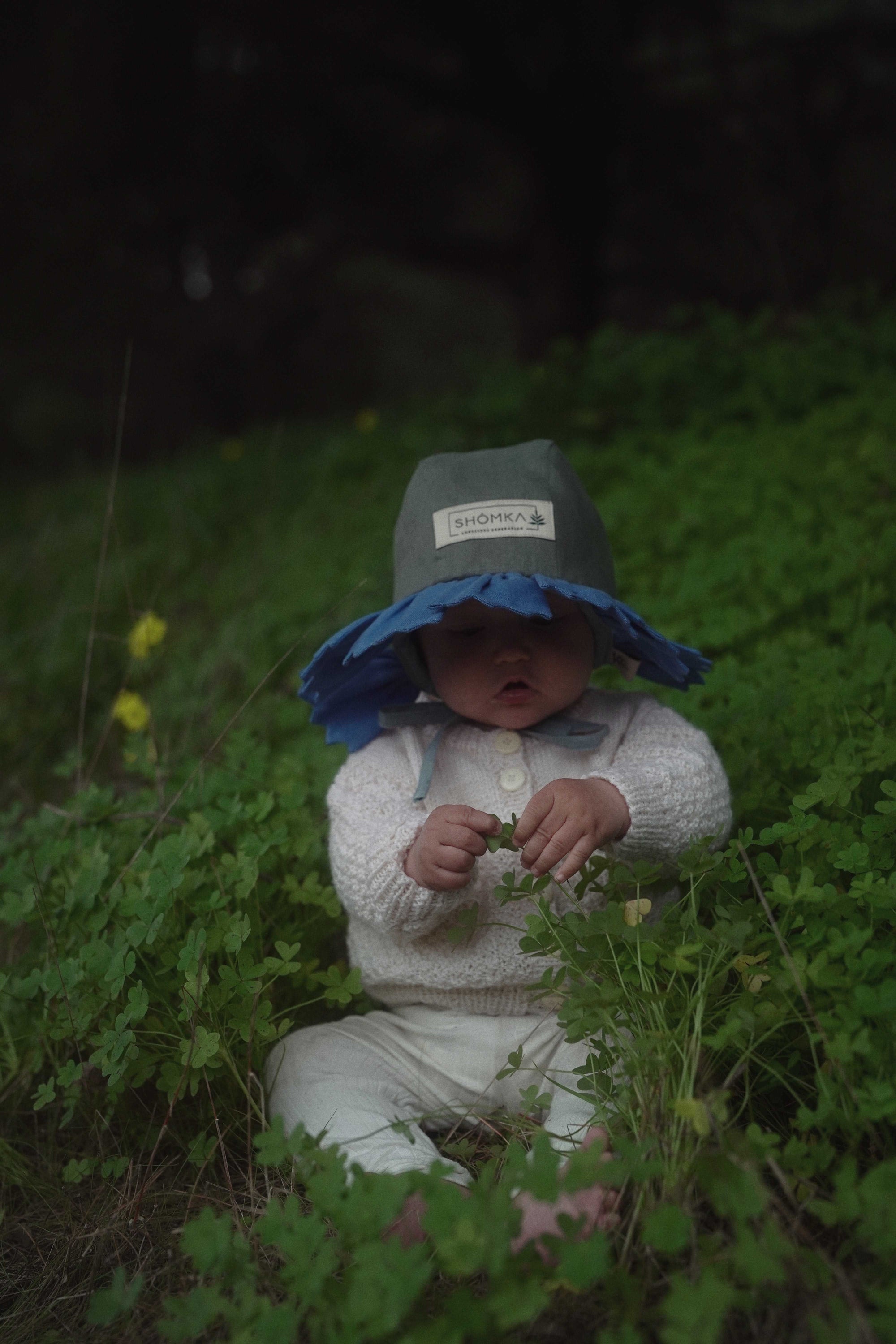 【オーダー会】'CORNFLOWER' LINEN FLOWER BONNET [SHOMKA] 【2026年5月下旬以降順次発送】