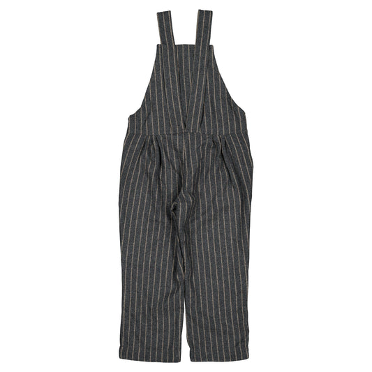 Overall DUROC - gray woolen stripes [Maison Marelle](25AW Drop1)