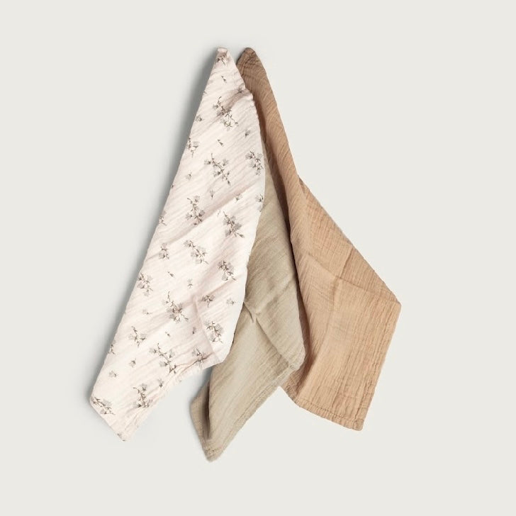 [garbo&friends] Bluebell Burp Cloths / 3 pcs set