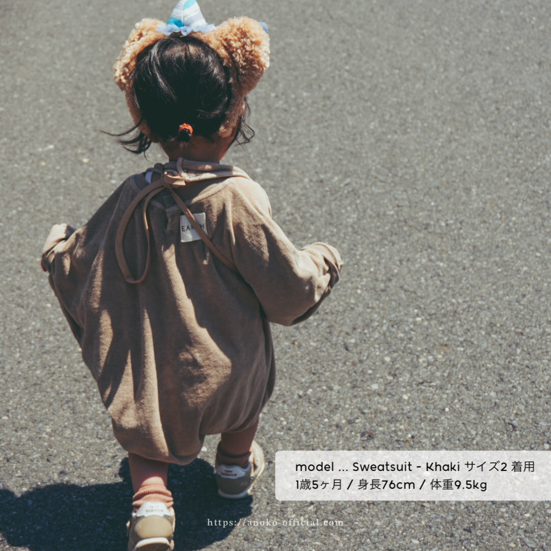 ロンパース・カバーオール EARTH THE ARCHIVE Baby Sweatsuit /Ecru 2 Baby Sweatsuit [EARTH THE ARCHIVE] – anoko.