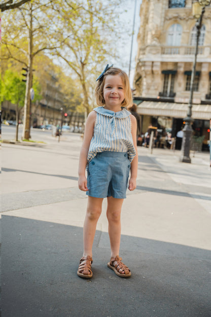 Short SUFFREN - blue denim [Maison Marelle] (26SS)