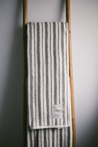 Organic bath towel - Green/Brown [EARTH THE ARCHIVE] (26AW)