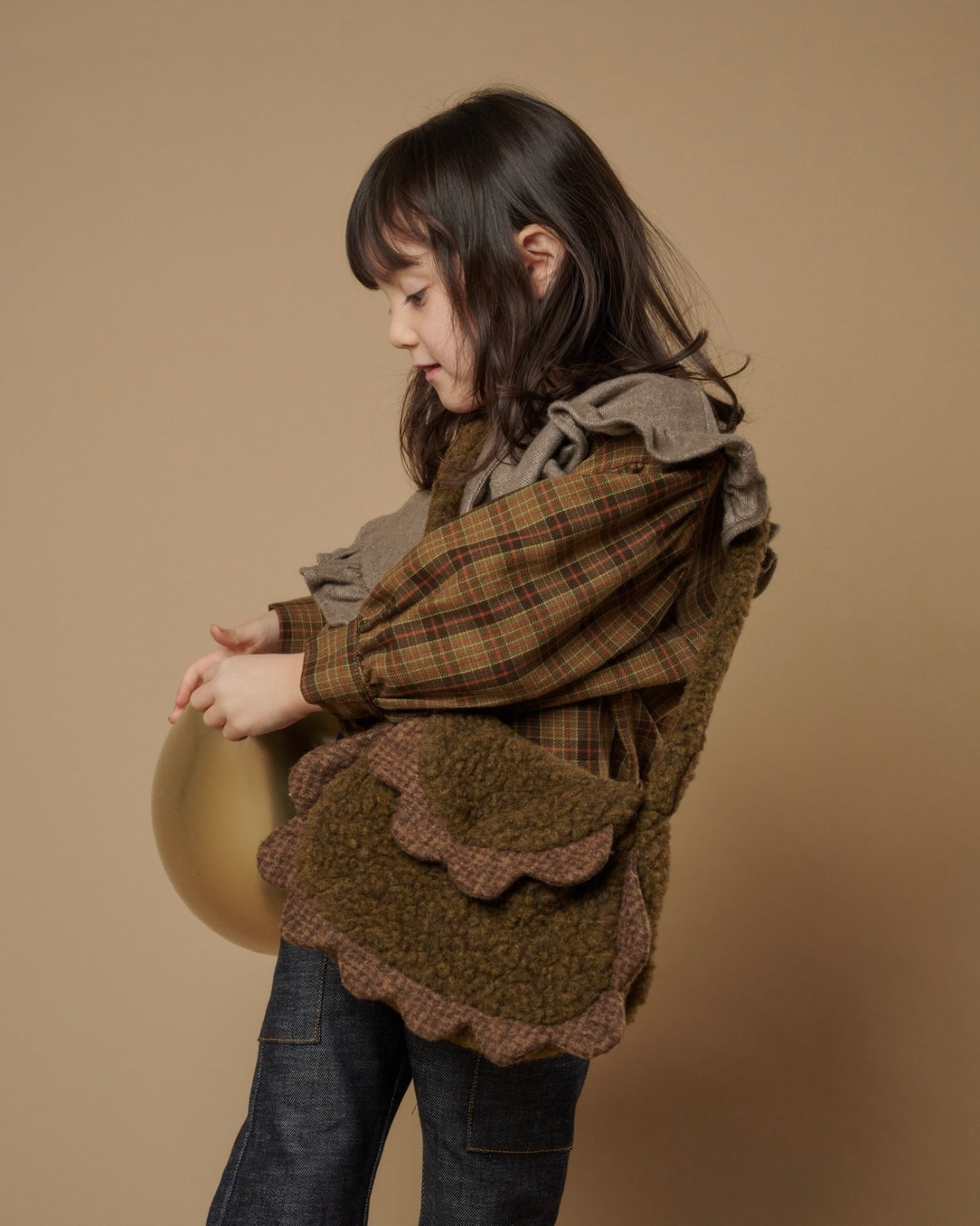 HELLO LUPO ボトムス 2y ボトムス hello lupo brown denim pants 18