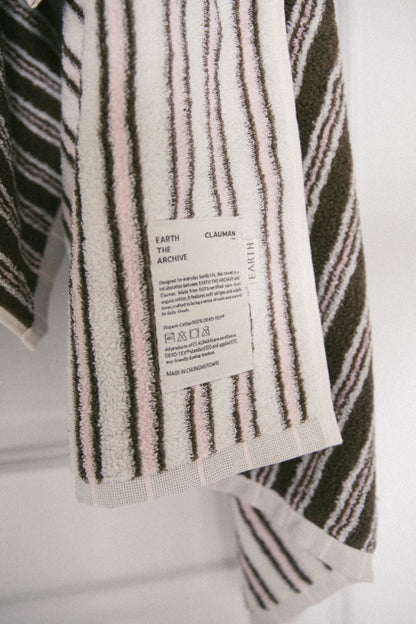 Organic bath towel - Pink/Brown [EARTH THE ARCHIVE] (26AW)