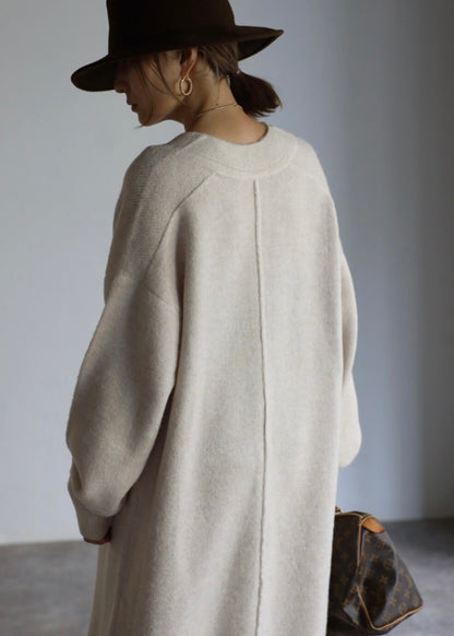 Deep V-neck Onepiece - Ivory