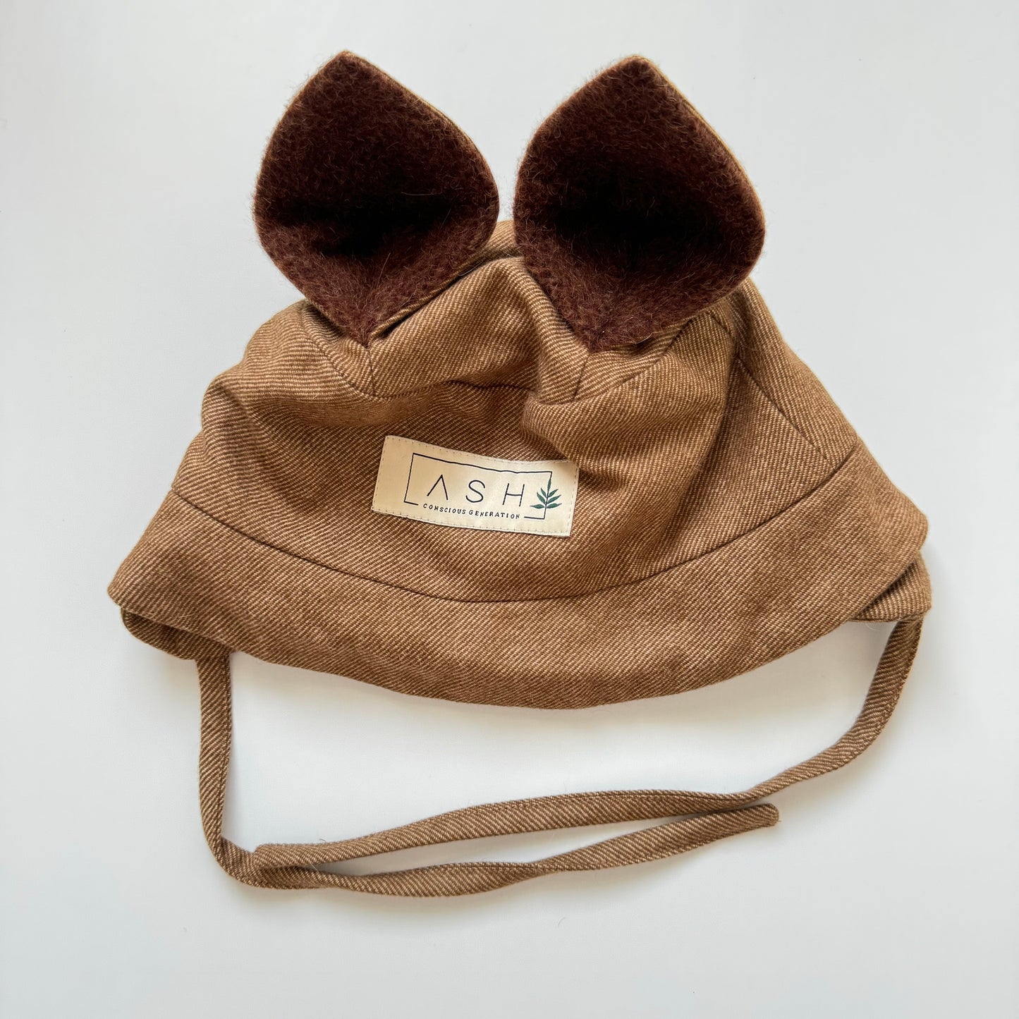 WOOL SQUIRREL HAT - HAZELNUT (ALPACA EAR)