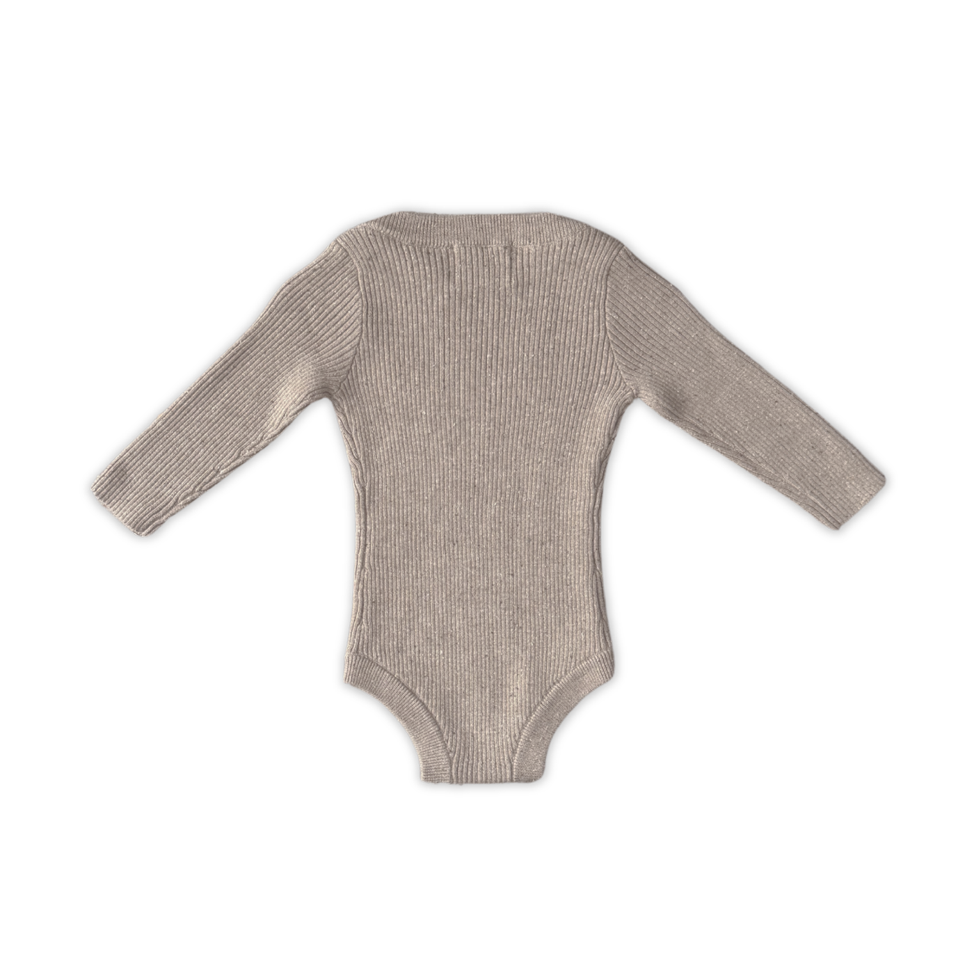 Organic Speckle Essential Knit Bodysuit - Oatmilk [GROWN] (26AW) drop2