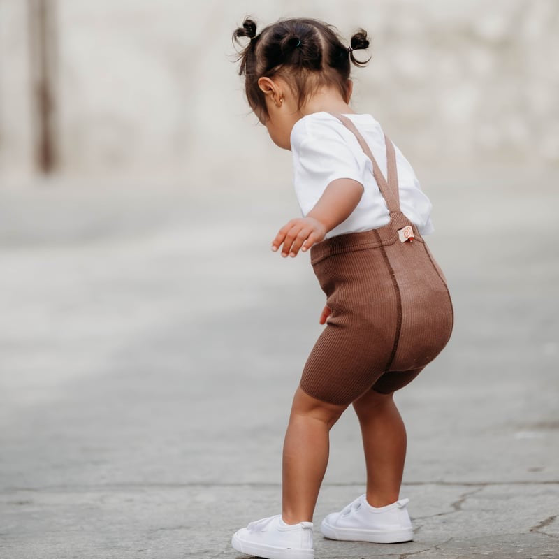 Retro Ribbed Shorty Tights - Granola [SILLY Silas]