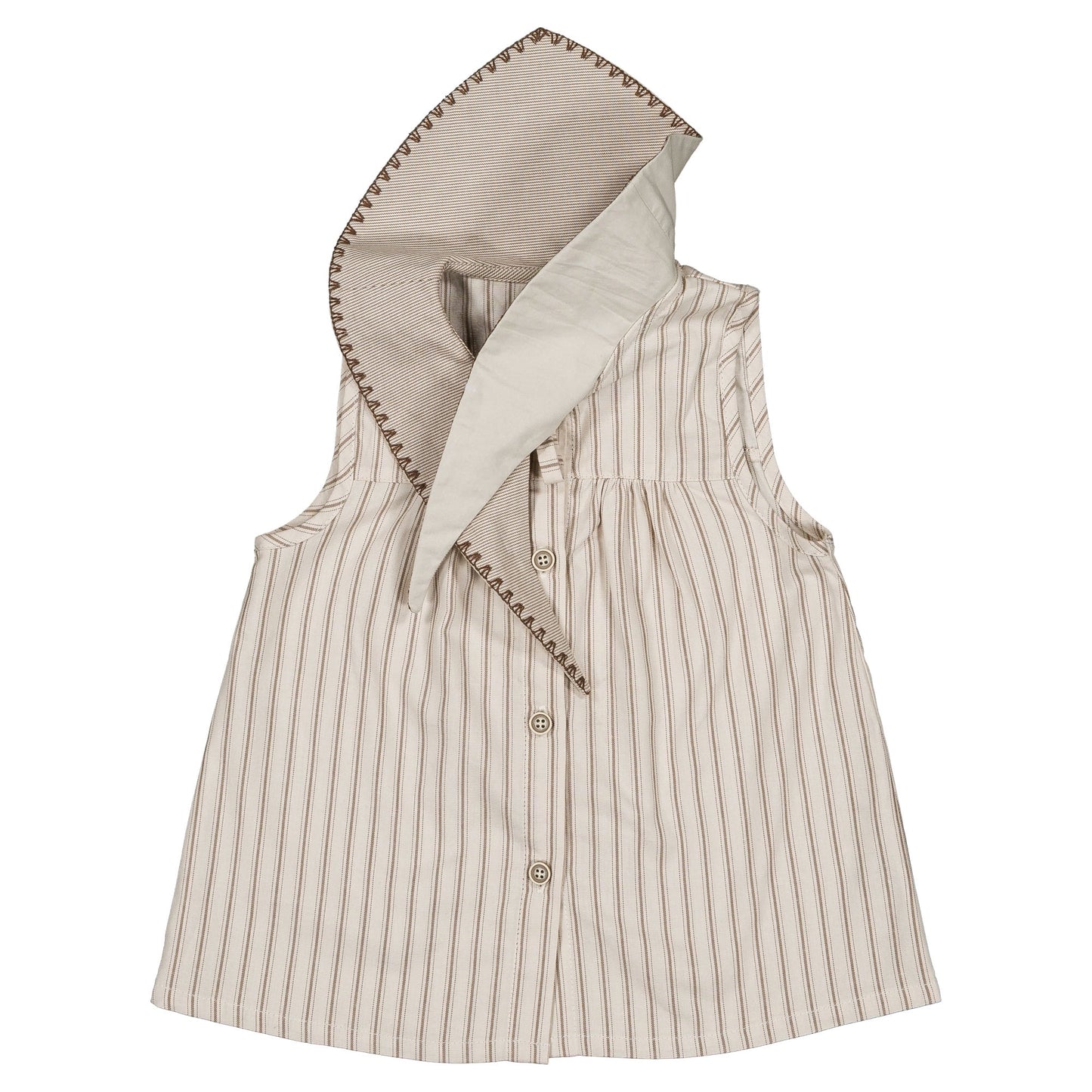 Blouse TRUDAINE - Beige large stripes [Maison Marelle](25SS DROP2)