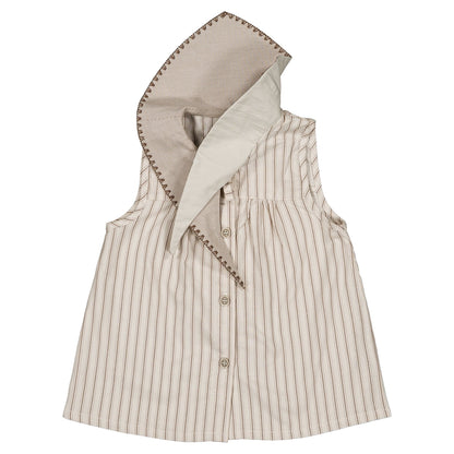 Blouse TRUDAINE - Beige large stripes [Maison Marelle](25SS DROP2)