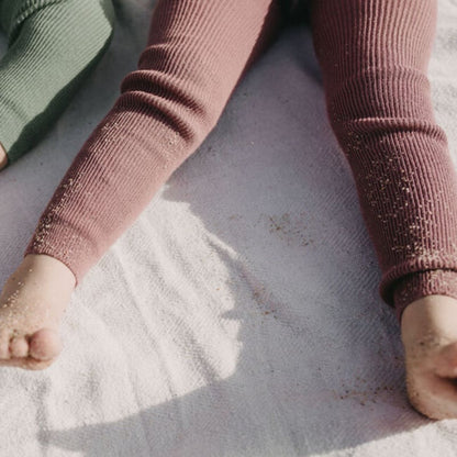 Retro Ribbed Footless Tights - Acai Smoothie
