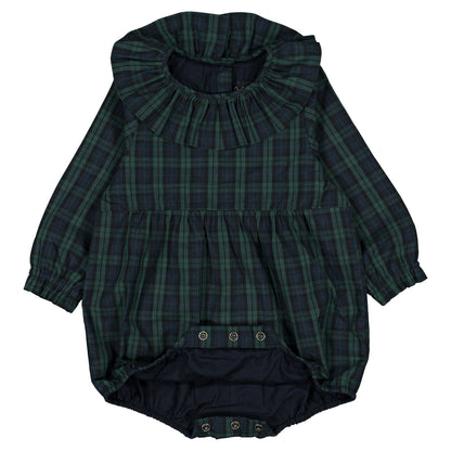 【オーダー会】 Romper DUPLEIX - tartan green& blue
 [Maison Marelle](25AW Drop1) 【2025年12月中旬以降発送予定】