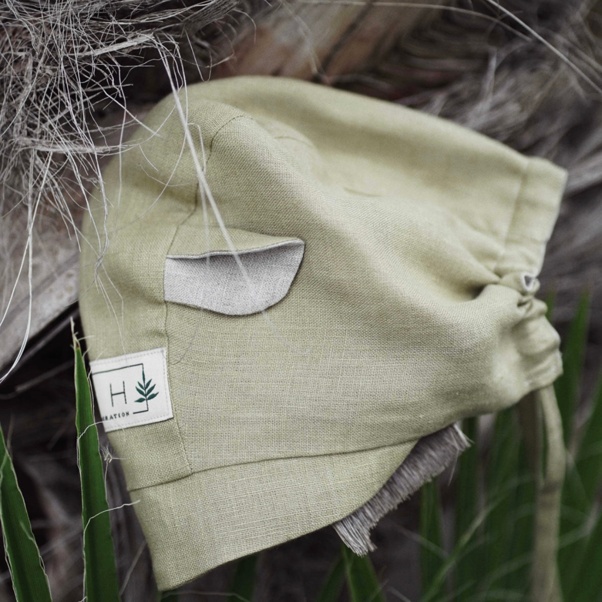 [ASH generation] bear bonnet (straight) / pistachio