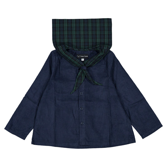 【オーダー会】 Shirt MONGE - velvet blue [Maison Marelle](25AW Drop1) 【2025年12月中旬以降発送予定】