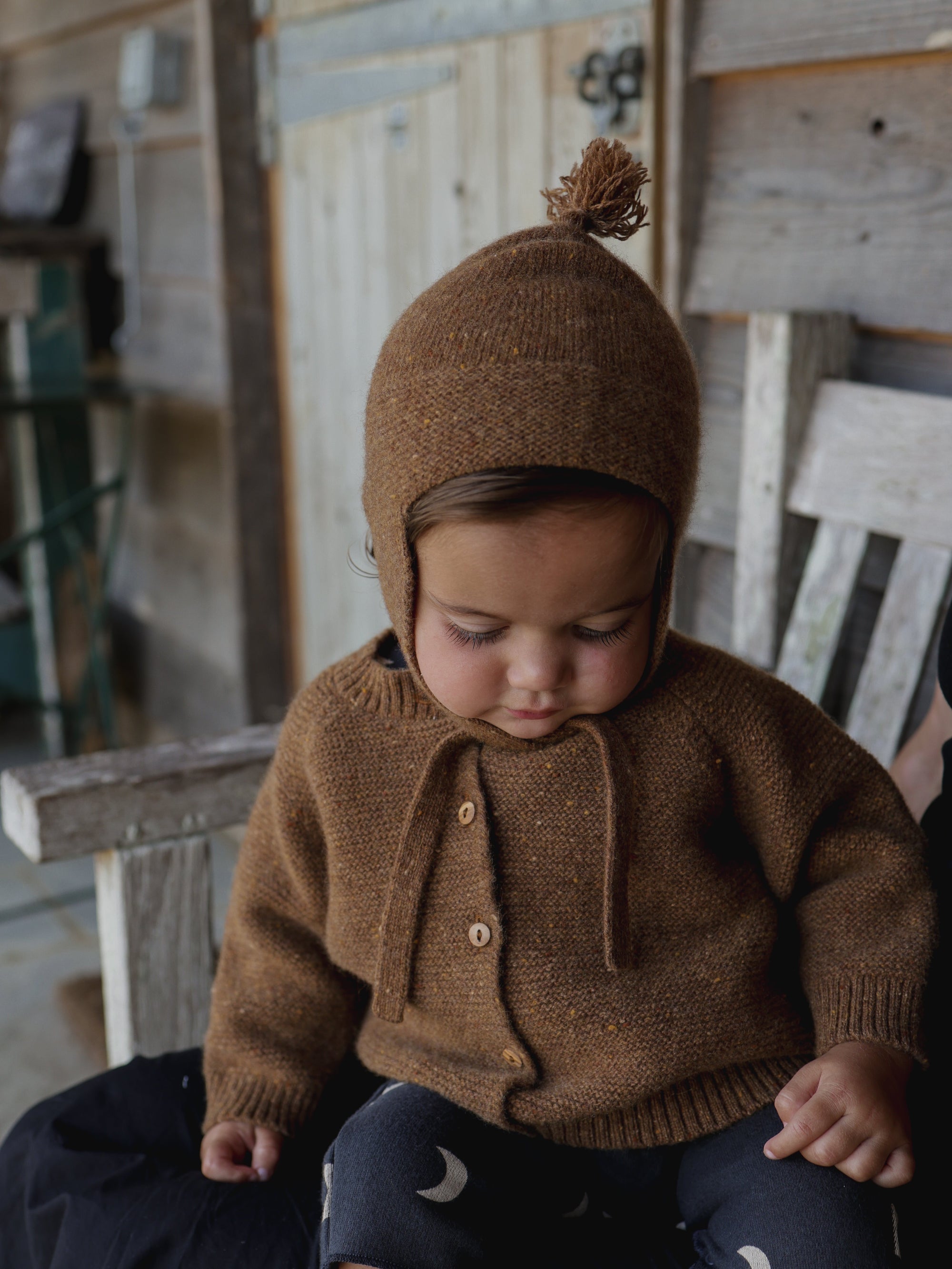 CHESTNUT WOOL CARDIGAN [organic zoo] (25AW)