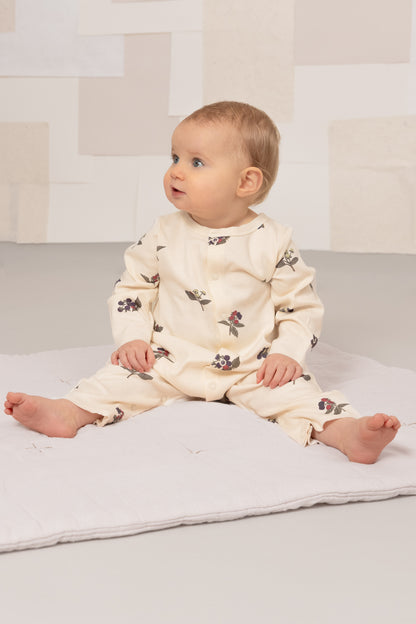 【予約販売】 BEN JUMPSUIT - ECRU / BLACKBERRIES [STUDIO BOHEME] (25AW) 【2025年9月中旬以降入荷予定】