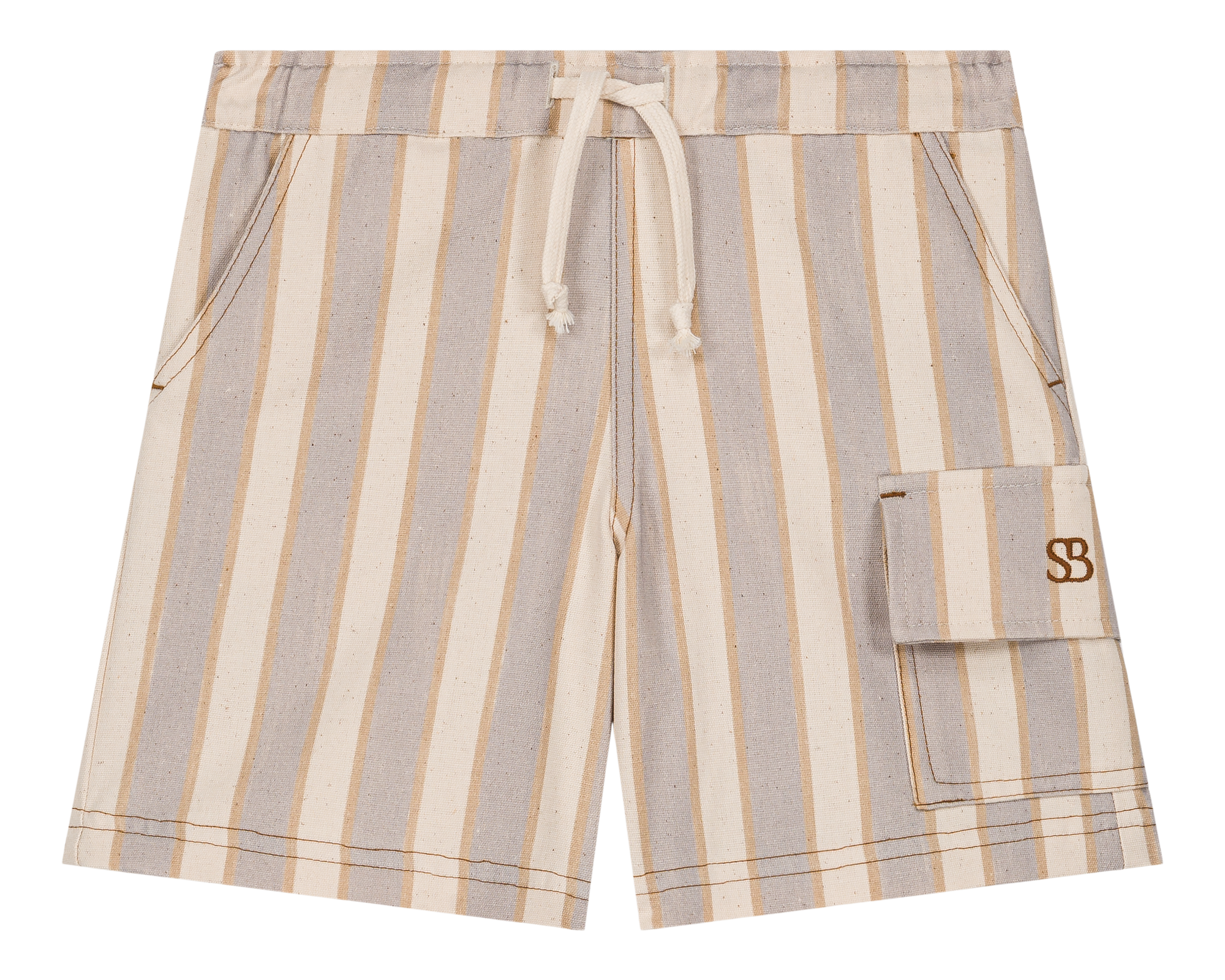 BERMUDA CARGO - BLUE / GOLD STRIPES [STUDIO BOHEME] (26SS)