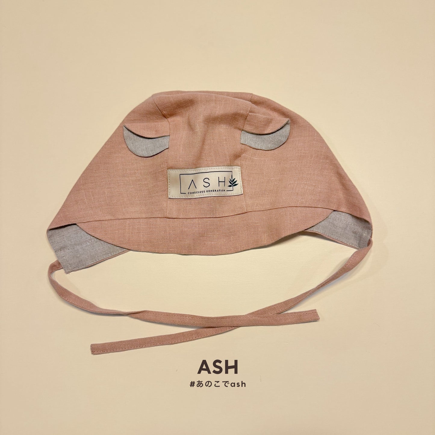[ASH generation] bear bonnet (straight) / magnolia