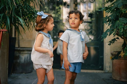 Bloomer CHAILLOT - blue large stripes [Maison Marelle](25SS DROP2)