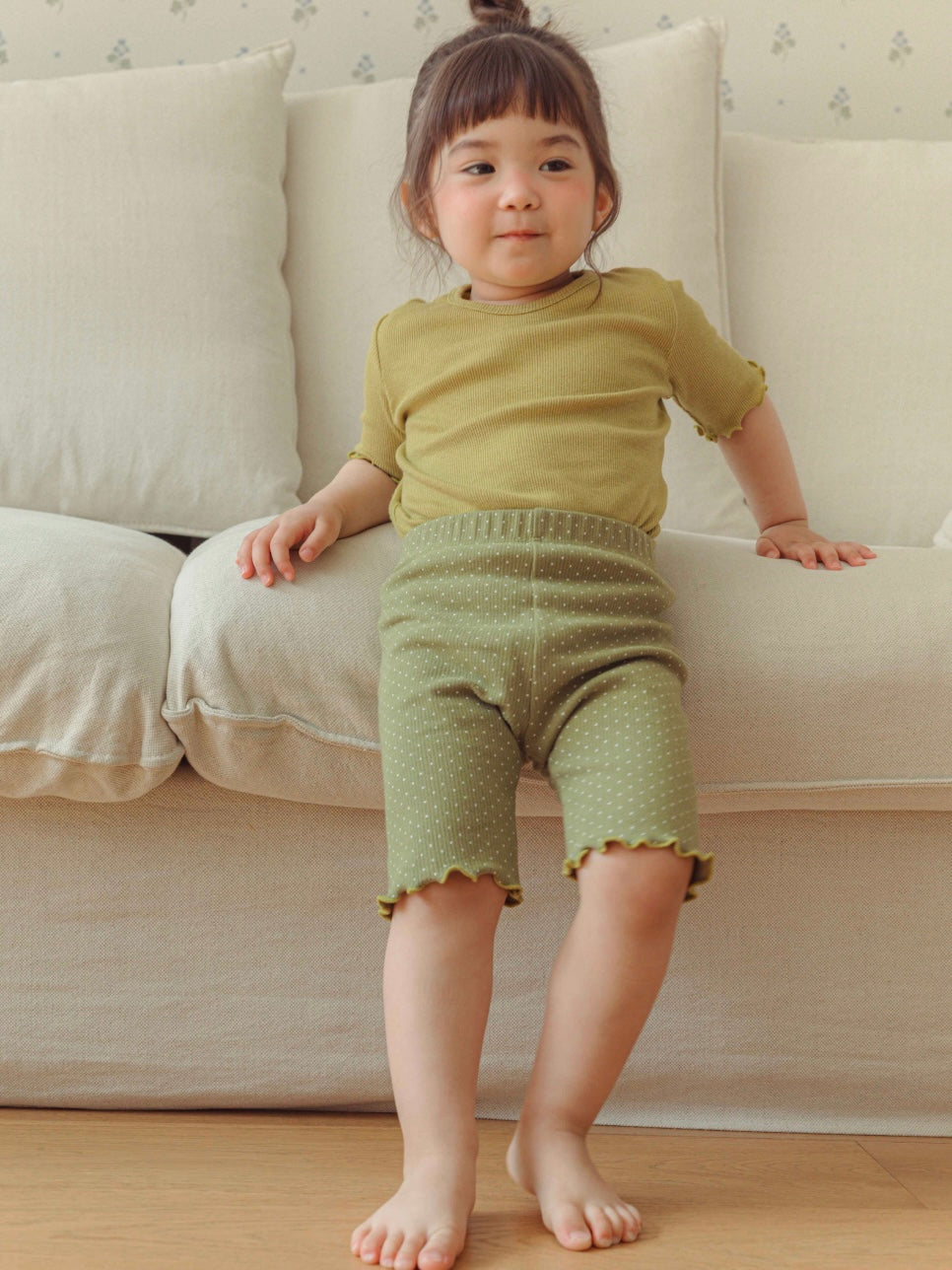 Dot Biker Shorts - Olive [Doucement] (26SS) – anoko.