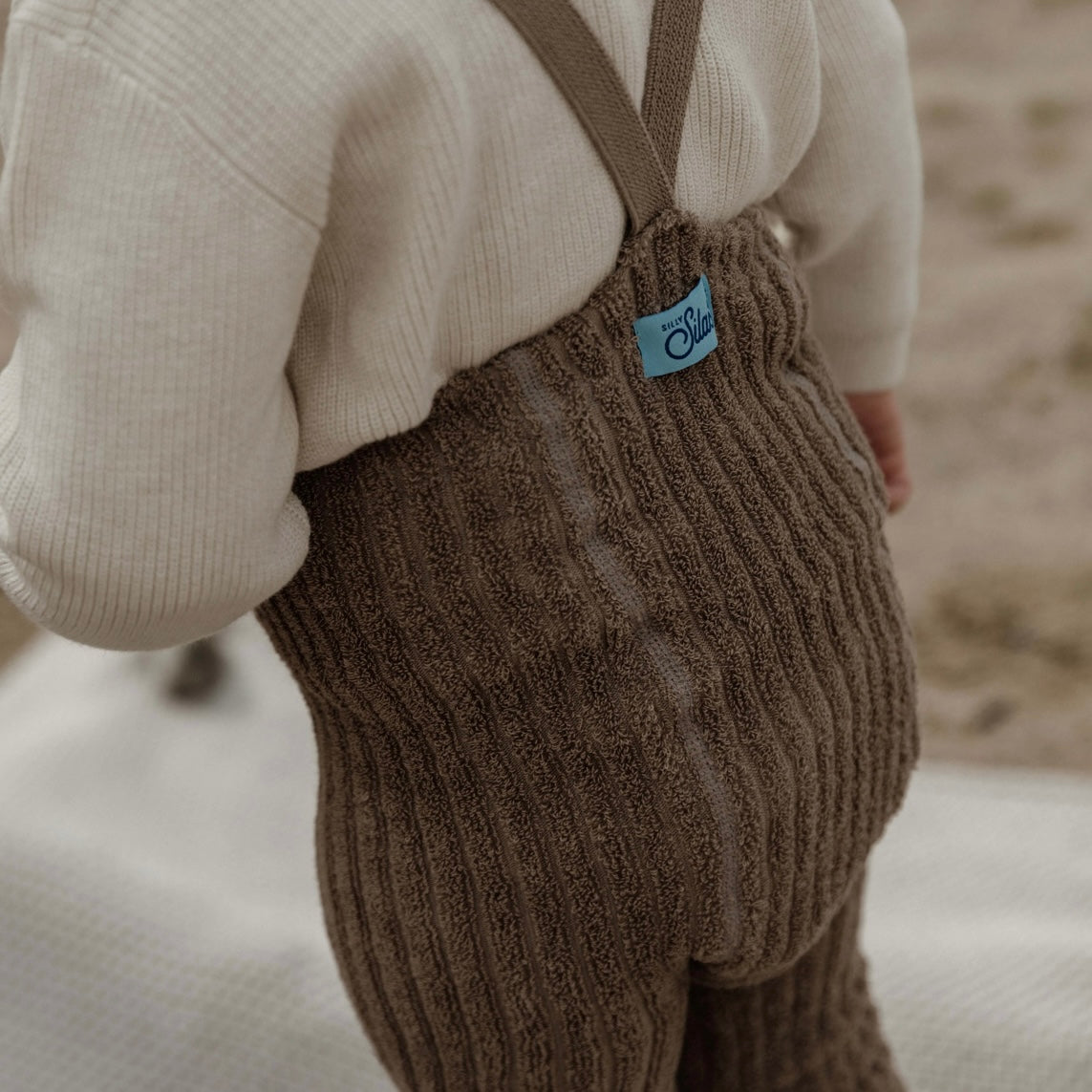 Granny Teddy Footed Tights With Braces - Oyster Gray [SILLY Silas]