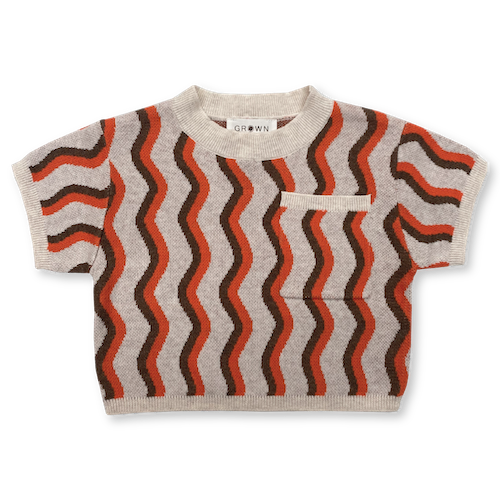 [GROWN] Knitted Tee / Wave