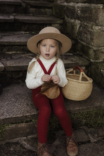 Retro Ribbed Footed Tights - Maple Leaf [SILLY Silas]