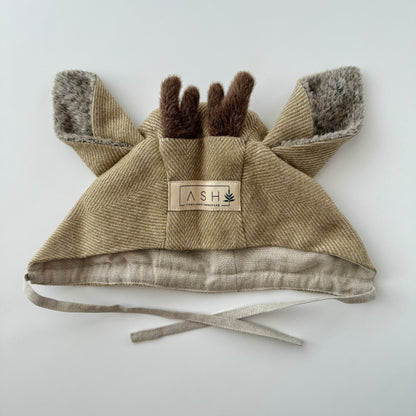 WOOL DEER BONNET - TAIGA (ALPACA EAR)