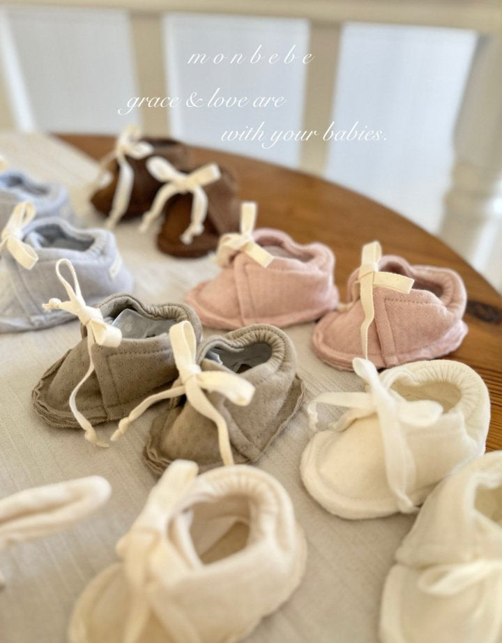 【予約商品】Noah Newborn Shoes [monbebe] (26SS)【2026年3月中旬以降順次発送】