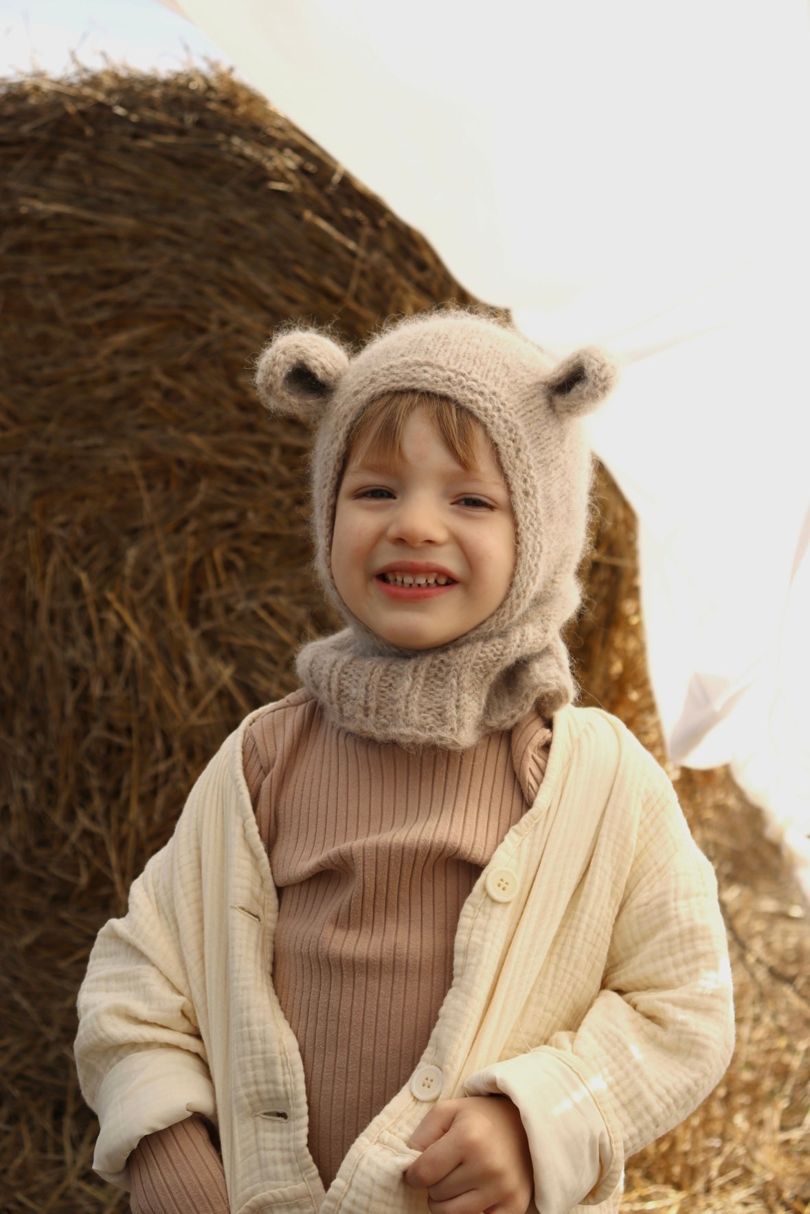 【オーダー会】 Fairy Balaclava Alpaca & Silk - Light Beige  [GANG OF KIDS / ギャングオブキッズ] 【2025年11月中旬頃発送予定】