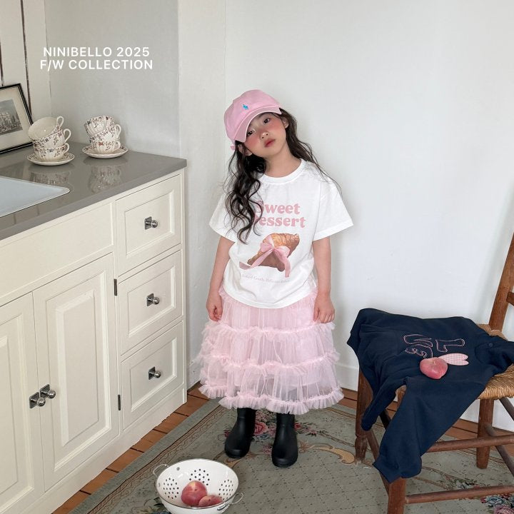 【予約販売】Dessert short-sleeved T-shirt [NINIBELLO] (26SS)【2026年2月下旬以降順次発送】