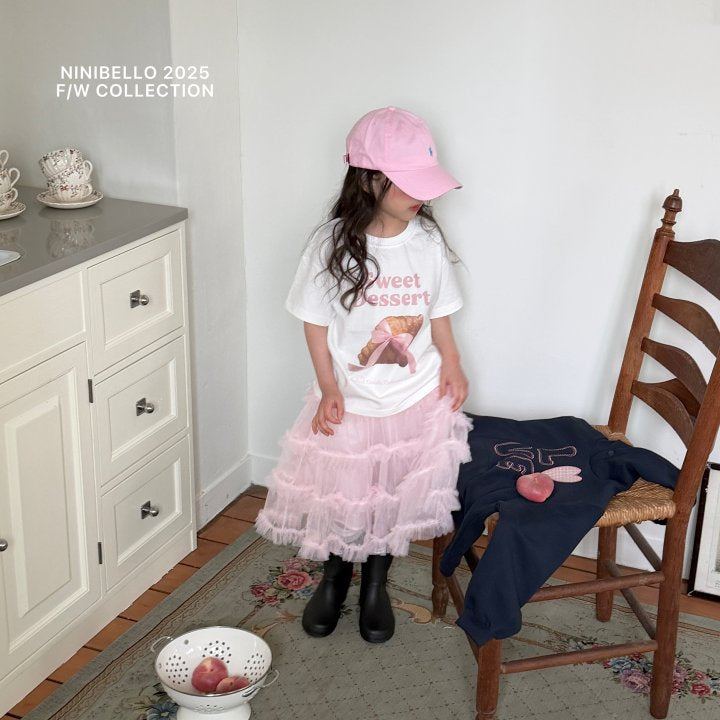 【予約販売】Dessert short-sleeved T-shirt [NINIBELLO] (26SS)【2026年2月下旬以降順次発送】