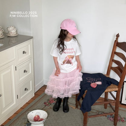 【予約販売】Dessert short-sleeved T-shirt [NINIBELLO] (26SS)【2026年2月下旬以降順次発送】