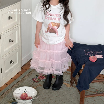 【予約販売】Dessert short-sleeved T-shirt [NINIBELLO] (26SS)【2026年2月下旬以降順次発送】