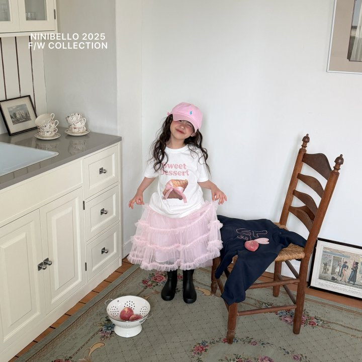 【予約販売】Dessert short-sleeved T-shirt [NINIBELLO] (26SS)【2026年2月下旬以降順次発送】
