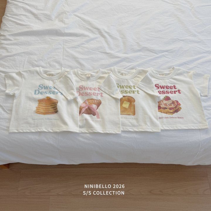 【予約販売】Dessert short-sleeved T-shirt [NINIBELLO] (26SS)【2026年2月下旬以降順次発送】