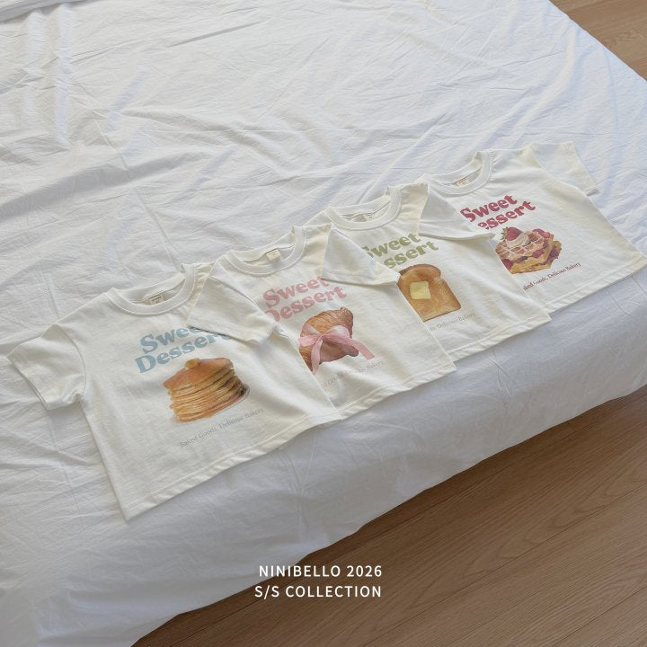 【予約販売】Dessert short-sleeved T-shirt [NINIBELLO] (26SS)【2026年2月下旬以降順次発送】