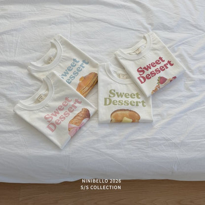 【予約販売】Dessert short-sleeved T-shirt [NINIBELLO] (26SS)【2026年2月下旬以降順次発送】