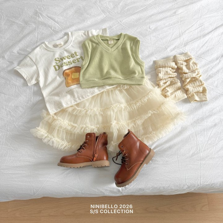 【予約販売】Dessert short-sleeved T-shirt [NINIBELLO] (26SS)【2026年2月下旬以降順次発送】