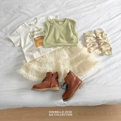 【予約販売】Dessert short-sleeved T-shirt [NINIBELLO] (26SS)【2026年2月下旬以降順次発送】