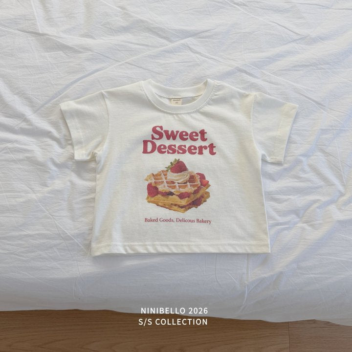 【予約販売】Dessert short-sleeved T-shirt [NINIBELLO] (26SS)【2026年2月下旬以降順次発送】