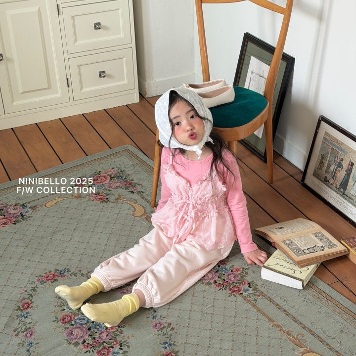 【予約販売】Milk Lace Jogger Pants [NINIBELLO] (26SS)【2026年2月下旬以降順次発送】